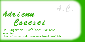 adrienn csecsei business card